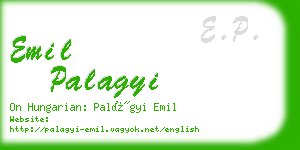 emil palagyi business card